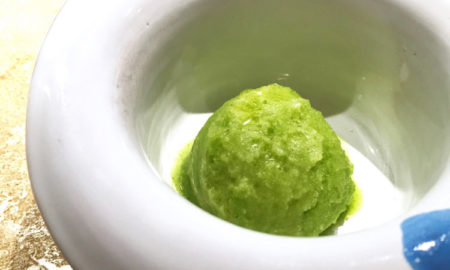 Piatto di Giuliano Baldessari Chef Stellato Ristorante Aqua Crua