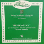 Menzione 2017 - Tre giorni per il giardino