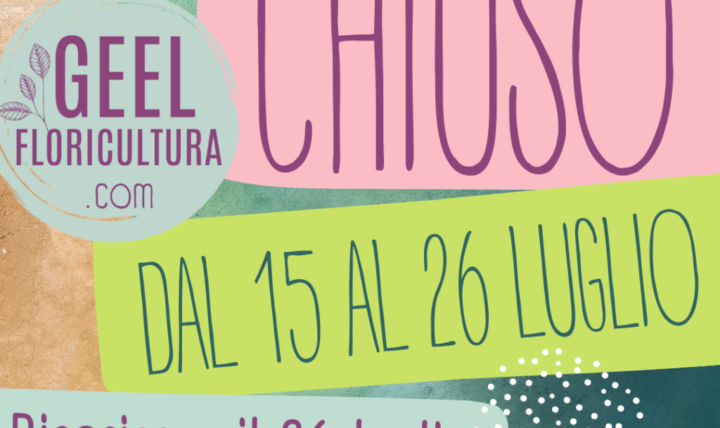 Closed for holidays from 15 to 26 July!