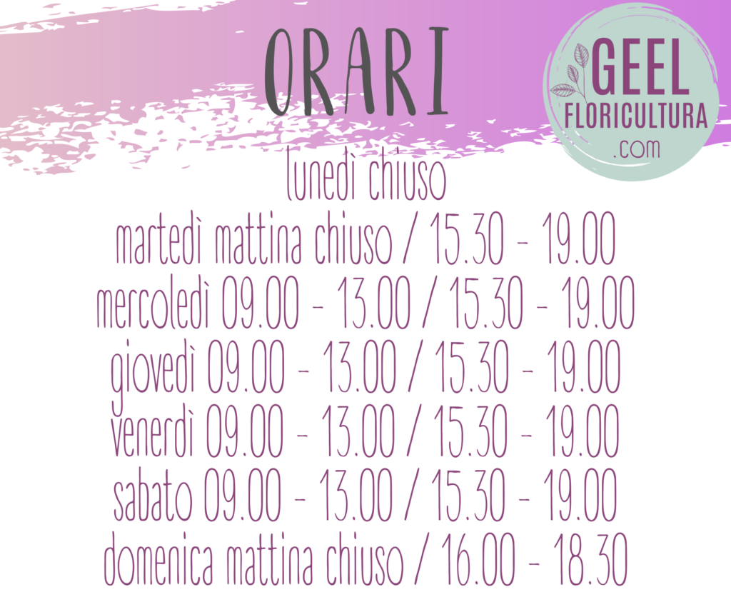 Nursery opening hours autumn and winter! Production and Online Sale