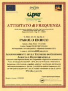 Geel Floricultura - Attestato Corso Parolo Enrico
