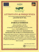 Geel Floricultura - Attestato Corso Parolo Enrico